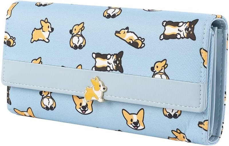 Corgi Women's Big Spender Clutch Travel Organizer Large Travel Purse Perfect Carry-All Money Manager Tri-fold Wallet