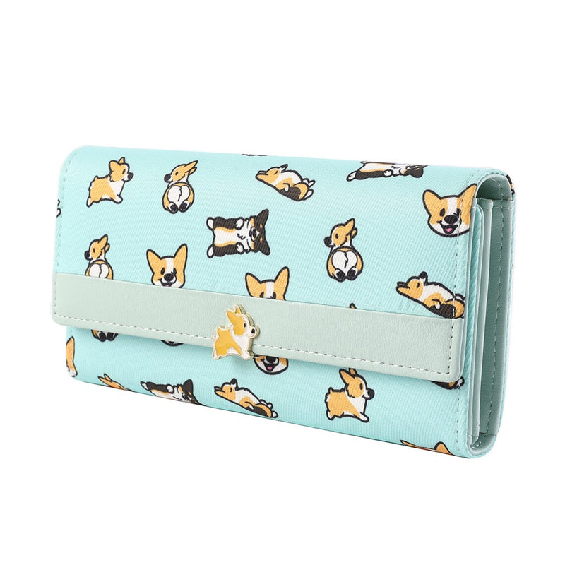 Corgi Women's Big Spender Clutch Travel Organizer Large Travel Purse Perfect Carry-All Money Manager Tri-fold Wallet